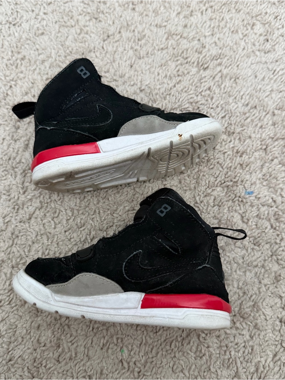 Nike Kids Black, Red & Gray High-Top Sneakers
